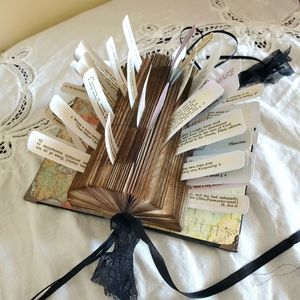 😀 HAND CRAFTED Altered coffeetable book, Oscar Wilde quotes and verses.